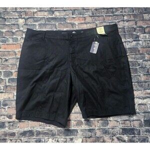 St John's Bay Bermuda Shorts Plus Size 28W Black